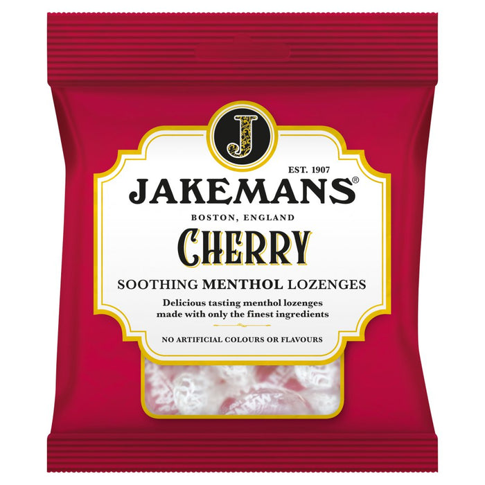 Jakemans Cherry Soothing Menthol Lozenges 73g (Box of 12)