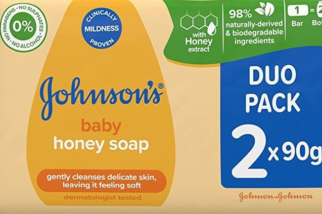 Johnson's Baby Honey Soap 2 Pack x 90g