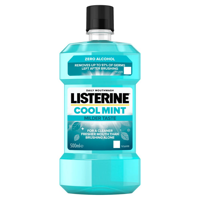 Listerine Essentials Cool Mint Milder Taste Mouthwash, 500ml (Case of 6)