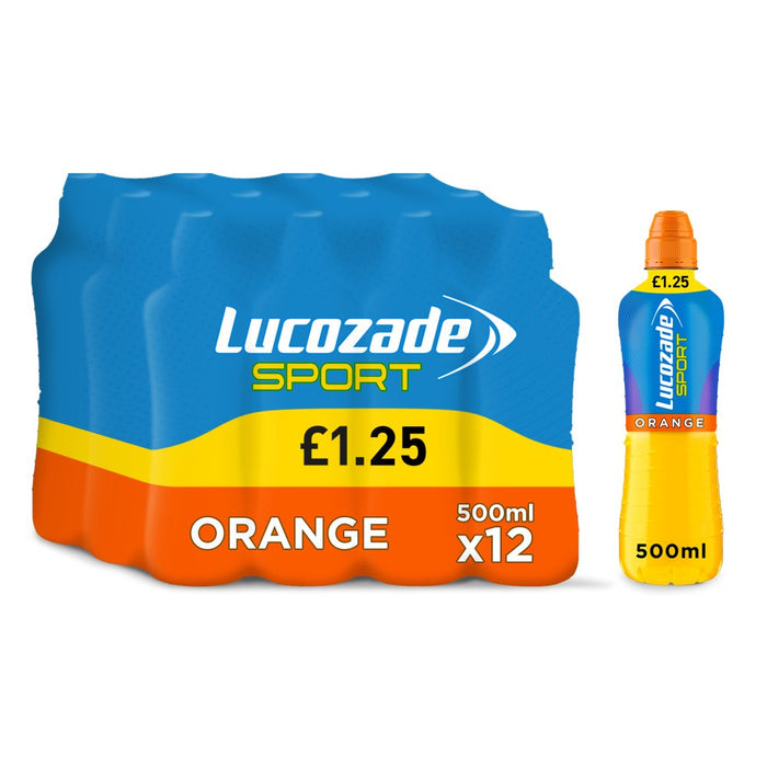 Lucozade Sport Orange, PMP 500ml (Case of 12)