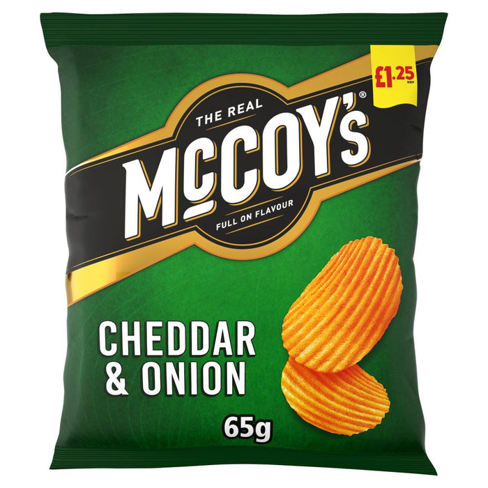 McCoy's Cheddar & Onion Sharing Crisps PMP 65g (Box of 20)