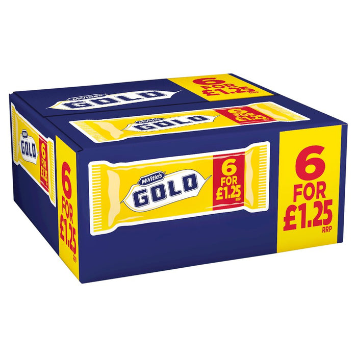McVitie's 6 Gold Caramel Flavour Biscuit Bars 10.6g (Box of 12)