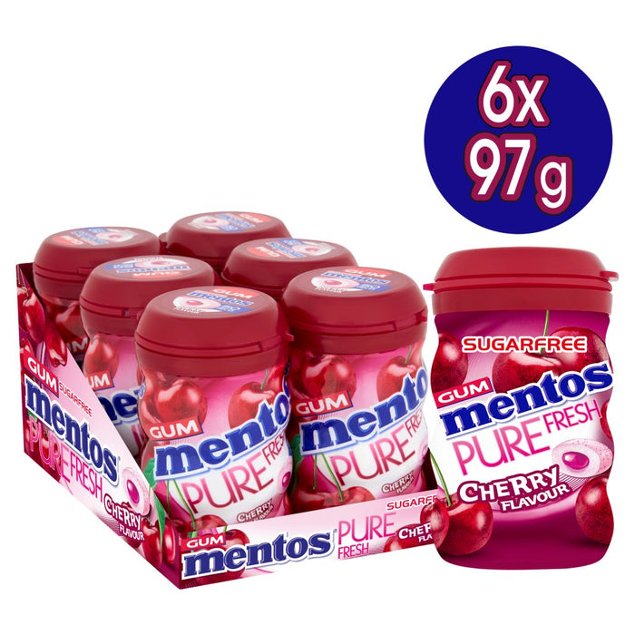 Mentos Cherry Flavour Gum 50 Pieces 97g (Case of 6)