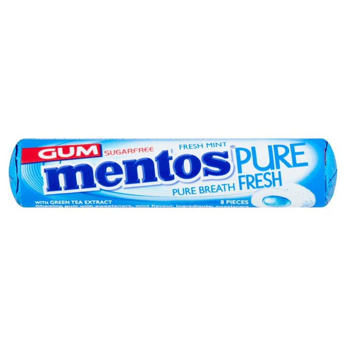 Mentos Gum Pure Fresh Fresh Mint 8 Pieces 15.5g (Box of 24)