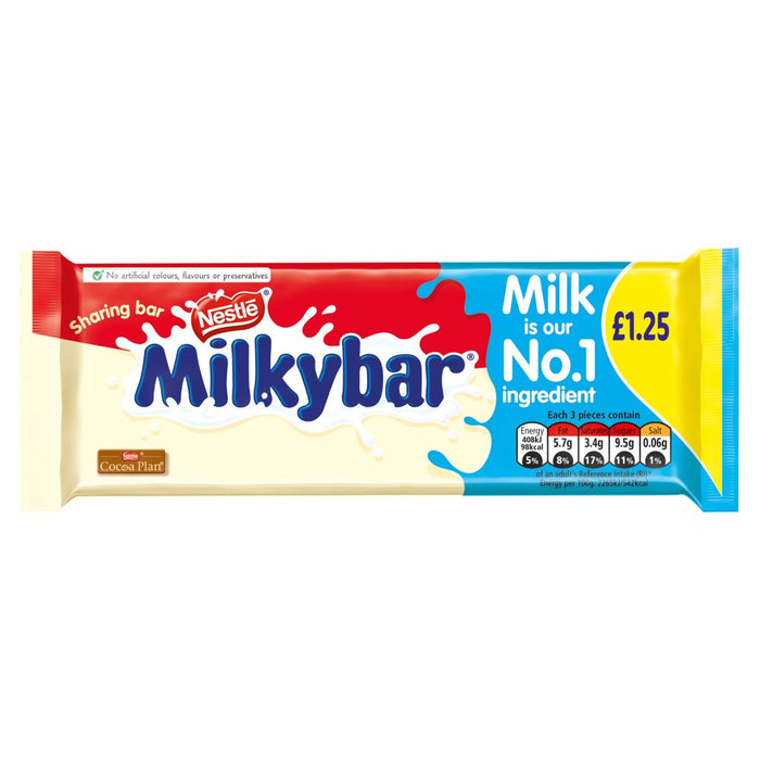 Milkybar White Chocolate Sharing Bar PMP 90g (Box of 14)