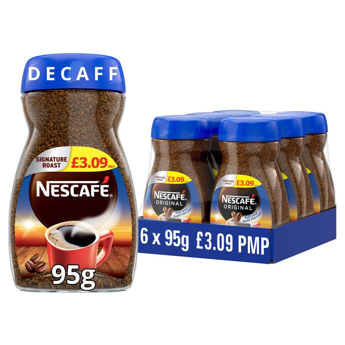 Nescafe Original Decaff Instant Coffee PMP 95g (Case of 6)