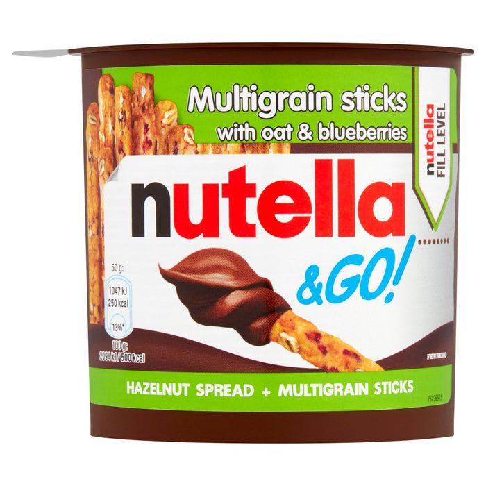 Nutella & Go! Hazelnut Spread with Cocoa + Multigrain Sticks Single 50g (Case of 12)