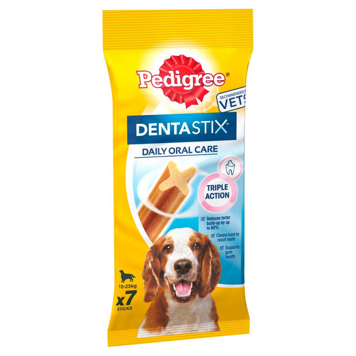 Pedigree Dentastix Daily Adult 1+ Medium Dental Dog Chews 7 Sticks, 180g (Box of 10)