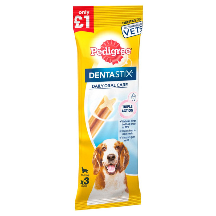 Pedigree Dentastix Daily Medium Dental Dog Chews 3 Stick, 77g (Box of 18)