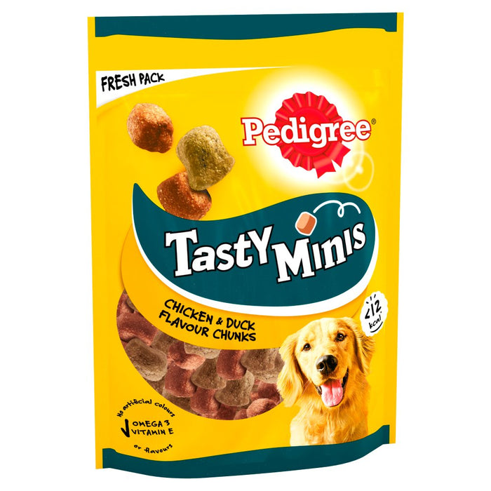 Pedigree Tasty Minis Adult Dog Treats Chewy Cubes with Chicken & Duck, 130g (Case of 8)