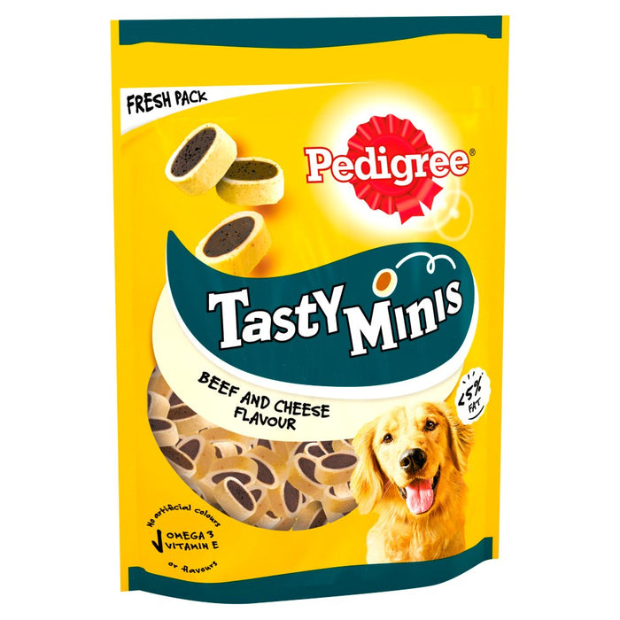Pedigree Tasty Minis Adult 1+ Dog Treats with Beef & Cheese, 140g (Case of 8)