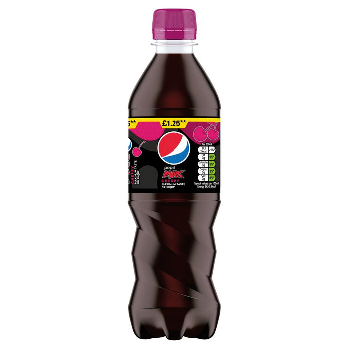 Pepsi Max Cherry No Sugar 500ml (Case of 12)