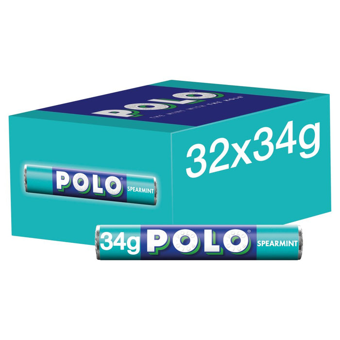 Polo Spearmint Mint Tube 34g (Box of 32)