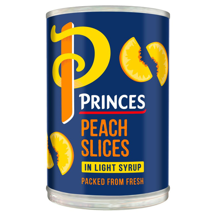 Princes Peach Slices in Light Syrup, 410g (Case of 6)