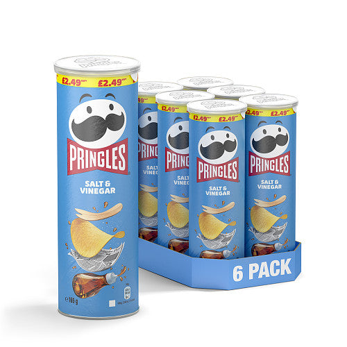 Pringles Salt & Vinegar PMP 165g (Case of 6)