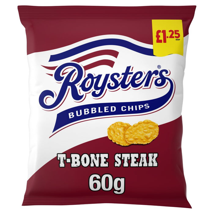 Roysters T-Bone Steak Crisps 60g (Box of 20)