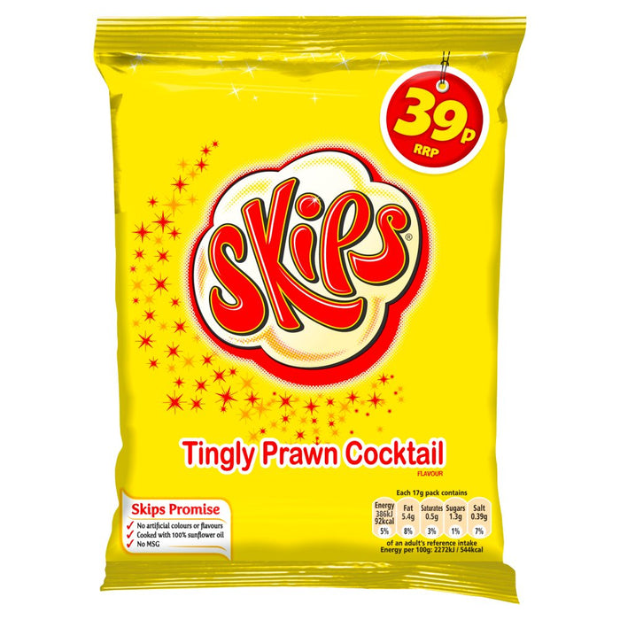 Skips Tingly Prawn Cocktail, 17g (Box of 30)
