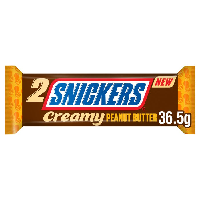 Snickers Creamy Peanut Nut Butter Chocolate Duo Bar, 36.5g (Box of 24)