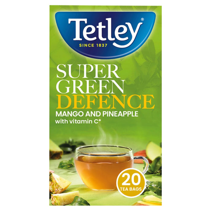 Tetley Super Green Mango and Pineapple 20 Tea Bags (Case of 4)