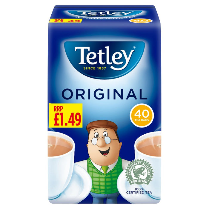 Tetley Original 40 Tea Bags (Case of 6)