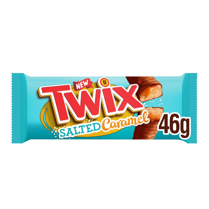 Twix Salted Caramel Chocolate Biscuit Twin Bars 46g (Box of 30)
