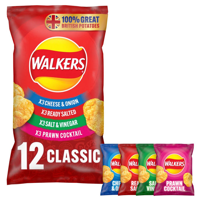 Walkers Classic Variety Multipack Crisps 12x25g