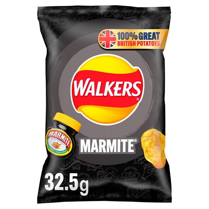 Walkers Marmite Crisps 32.5g (Box of 32)