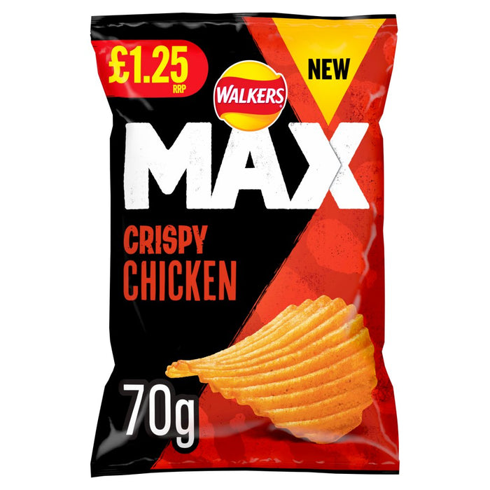 Walkers Max Crispy Chicken Sharing Crisps 70g (Box of 15)