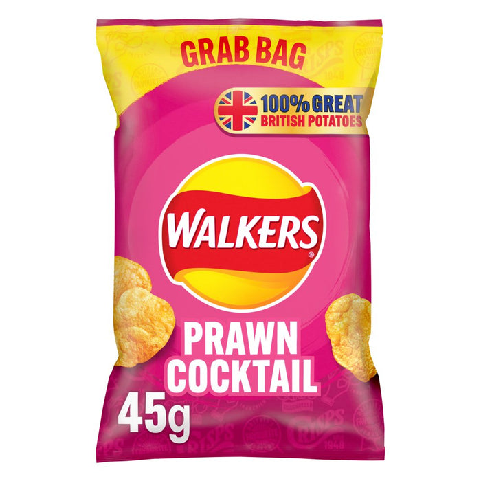 Walkers Prawn Cocktail Grab Bag Crisps 45g (Box of 32)