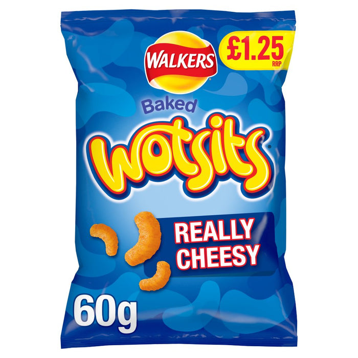Walkers Wotsits Really Cheese Snacks Crisps 60g (Box of 18)
