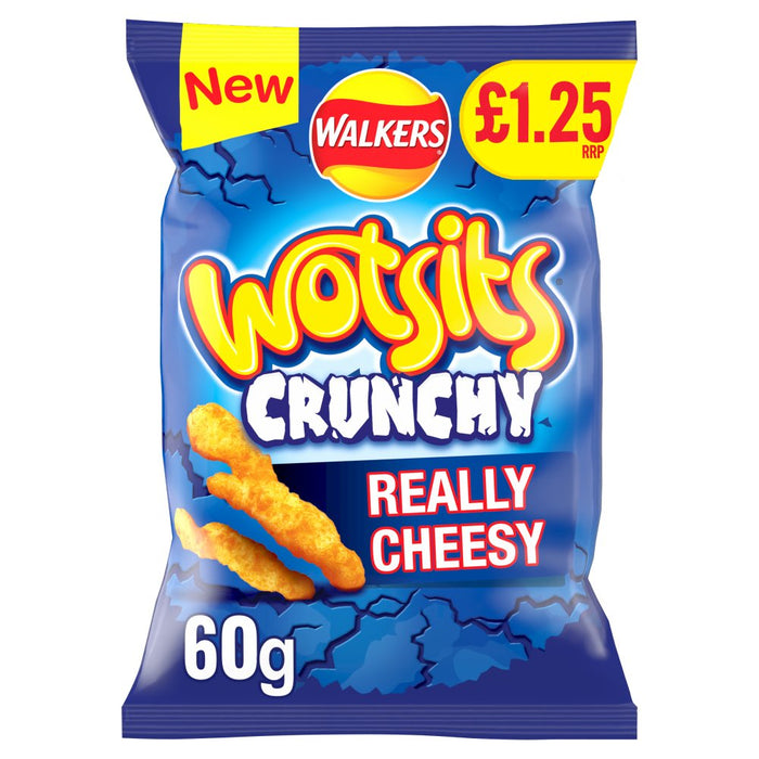 Walkers Wotsits Crunchy Really Cheesy Snacks Crisps 60g (Box of 15)
