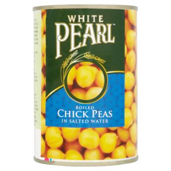 White Pearl Boiled Chick Peas in Salted Water, 400g