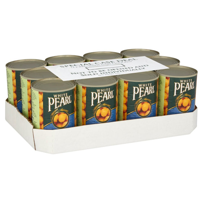White Pearl Boiled Chick Peas in Salted Water, 400g (Case of 12)