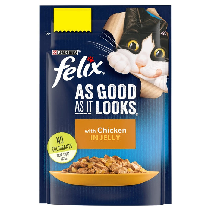 Felix Cat Pouches Chicken In Jelly 100g (20 Pouches) : : Pet  Supplies