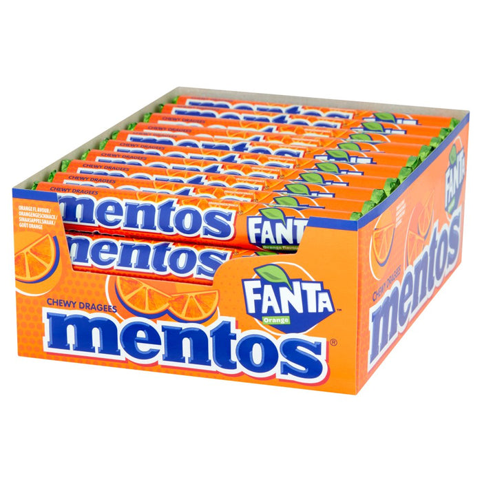 Mentos Chewy Dragees Fanta Orange Flavour 37.5g (Box of 40)